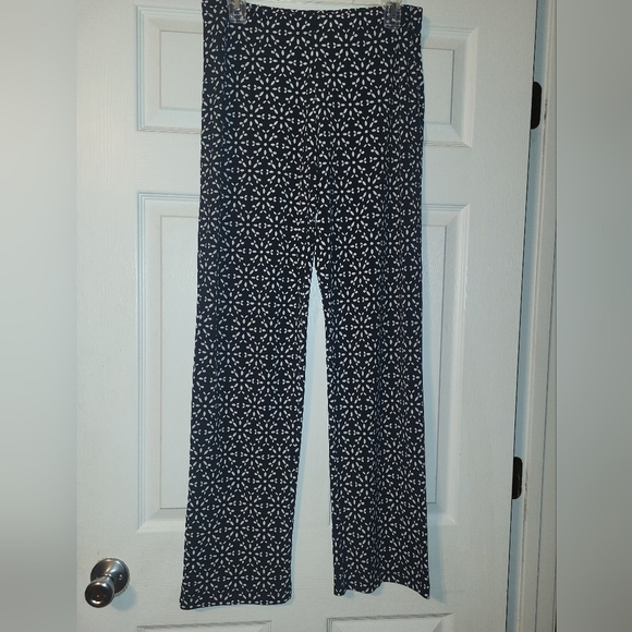 Clara Sunwoo Black White Patterned Straight Leg Pants Size X‎ Large - Picture 8 of 8